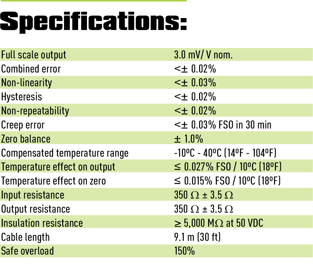 model ucld canister load cell specifications